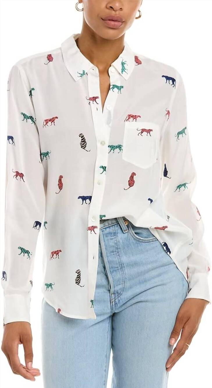 NEW RAILS kathryn shirt in multi wild cats